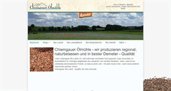 Desktop Screenshot of chiemgauer-oelmuehle.de