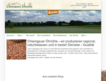 Tablet Screenshot of chiemgauer-oelmuehle.de